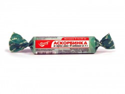 Аскорбиновая кислота крутка 10 шт. табл. 25 мг / 3 г